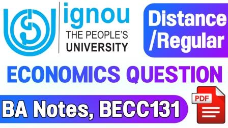IGNOU BA Economics notes [PDF] BECC131 Question in Hindi
