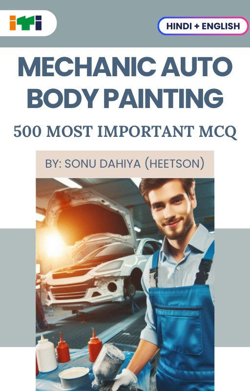 Mechanic auto body painting MCQ book cover page